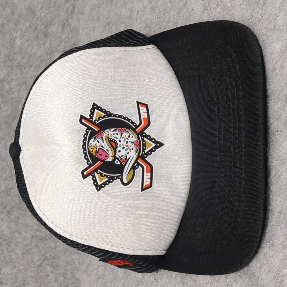 Anaheim Ducks Mighty Ducks Hockey Promo Hat Herdez Salsa Trucker Snapback Mesh